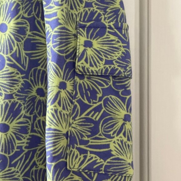 Love Glam Girl Girls Blue and Green Floral Print Elastic Waist Shorts Size Large - Picture 8 of 11